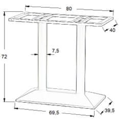 STEMA Podstavec stolu, kovový SH-4001-2/B, 69,5x39,5 cm