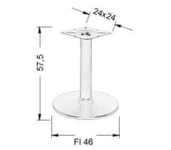 STEMA Podstavec stolu, kov NY-B006/57,5, &#8709 46 cm, alu