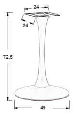 STEMA Podstavec stolu, kovový SH-9108-1/B, &#8709 49 cm