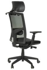 STEMA Otočná židle s prodlouženým sedákem KB-8922A ČERNÁ