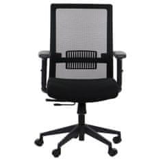 Otočná židle s prodlouženým sedákem RIVERTON M/L, různé barvy, černo-černá