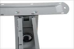 STEMA Kovový rám na stůl nebo psací stůl STL. Má posuvný nosník a nastavitelné nohy. Výška 72,5 cm. Pro pracovní desky o délce 140 až 180 cm. Bílá barva.