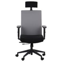 Otočná židle s prodlouženým sedákem RIVERTON F/H, různé barvy, černošedá