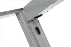STEMA Kovový rám na stůl nebo psací stůl STT. Má posuvný nosník a nastavitelné nohy. Výška 72,5 cm. Pro pracovní desky o délce 140 až 180 cm. Bílá barva.