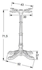 Podstavec stolu, litina SH-5051/B