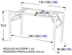 STEMA NY-A024 - 116x66 cm, černá