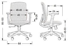STEMA Otočná židle ZN-605-B tk.26