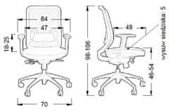 STEMA Otočná židle s prodlouženým sedákem GN-310 BORDO