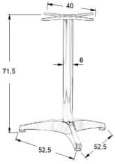 STEMA Podstavec stolu, hliník SH-7002/A hliník, &#8709 61 cm