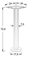 STEMA Základna připevněná k zemi SH-3018-2/B černá, &#8709 17,5 cm