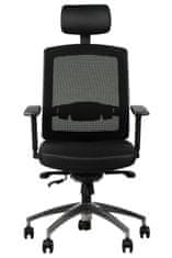Otočná židle s prodlouženým sedákem GN-301/ALU BLACK