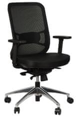 Otočná židle s prodlouženým sedákem GN-310/ALU BLACK