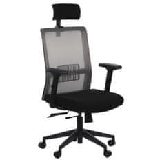 Otočná židle s prodlouženým sedákem RIVERTON M/H, různé barvy, černošedá