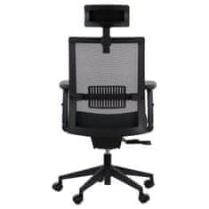 Otočná židle s prodlouženým sedákem RIVERTON M/H, různé barvy, černo-černá
