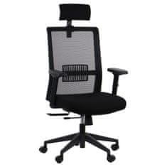 Otočná židle s prodlouženým sedákem RIVERTON M/H, různé barvy, černo-černá