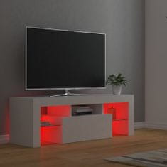 Greatstore TV skříňka s LED osvětlením bílá 120 x 35 x 40 cm