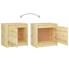 Greatstore Noční stolek 40 x 30,5 x 40 cm masivní jedlové dřevo