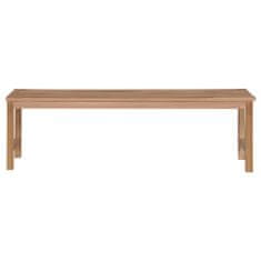 Greatstore Zahradní lavice se zelenou poduškou 150 cm masivní teak