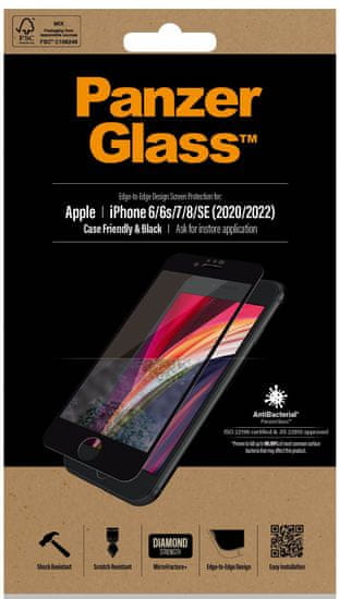 PanzerGlass Apple iPhone 6/6s/7/8/SE (2020/2022), 2679, čirá