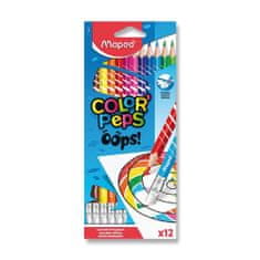 Maped Pastelky bezdřevé MAPED Color peps s pryží 12ks - 2 balení