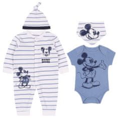 Disney Modrobílý pruhovaný chlapecký set Mickey Mouse DISNEY, certifikováno OEKO-TEX, 62