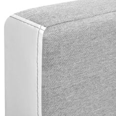 Greatstore Rohová rozkládací pohovka textilní 218x155x69 cm bílo-šedá