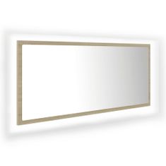 Vidaxl LED koupelnové zrcadlo dub sonoma 100 x 8,5 x 37 cm dřevotříska