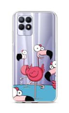 TopQ Kryt Realme 8i silikon Cartoon Flamingos 69881