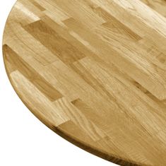 Greatstore Stolní deska z masivního dubového dřeva kulatá 23 mm 400 mm