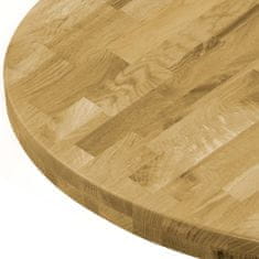 Greatstore Stolní deska z masivního dubového dřeva kulatá 44 mm 600 mm