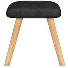 Vidaxl Relaxační židle se stoličkou 62 x 68,5 x 96 cm černá textil