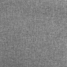 Greatstore Zvedací masážní polohovací křeslo světle šedé textil