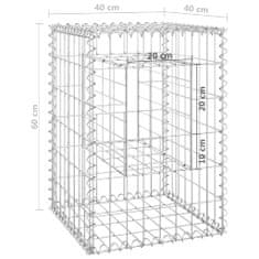 Vidaxl Gabionové sloupky 2 ks 40 x 40 x 60 cm železo