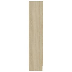 Greatstore Prosklená skříň dub sonoma 82,5 x 30,5 x 150 cm dřevotříska