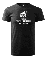 Fenomeno Pánské tričko Věř mi jsem mechanik - černé Velikost: M