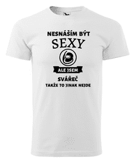 Fenomeno Pánské tričko Sexy svářeč - bílé Velikost: M