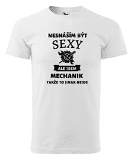 Fenomeno Pánské tričko Sexy mechanik - bílé Velikost: XL