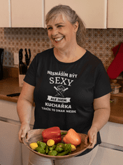 Fenomeno Dámské tričko Sexy kuchařka - černé Velikost: XS