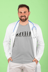 Fenomeno Pánské tričko Evoluce(doktor) - šedé Velikost: S