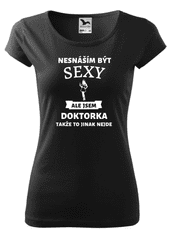 Fenomeno Dámské tričko Sexy doktorka - černé Velikost: L