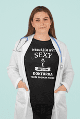 Fenomeno Dámské tričko Sexy doktorka - černé Velikost: L