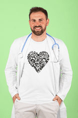 Fenomeno Pánské tričko Srdce(doktor) - bílé Velikost: L
