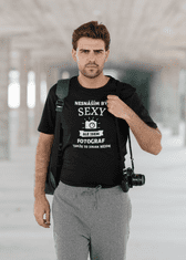 Fenomeno Pánské tričko Sexy fotograf - černé Velikost: XL