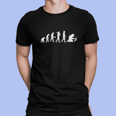 Fenomeno Pánské tričko Evoluce(svářeč) - černé Velikost: XL