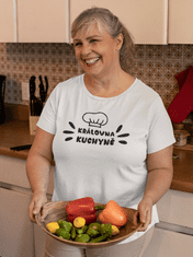 Fenomeno Dámské tričko Královna kuchyně - bílé Velikost: XS