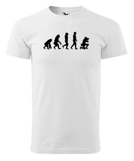 Fenomeno Pánské tričko Evoluce(fotograf) - bílé Velikost: XL