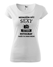 Fenomeno Dámské tričko Sexy fotograf - bílé Velikost: XS