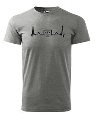Fenomeno Pánské tričko Tep(programátor) - šedé Velikost: XL