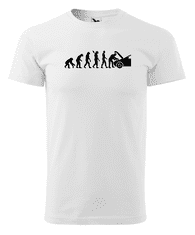Fenomeno Pánské tričko Evoluce(automechanik) - bílé Velikost: XL