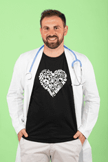 Fenomeno Pánské tričko Srdce(doktor) - černé Velikost: 2XL